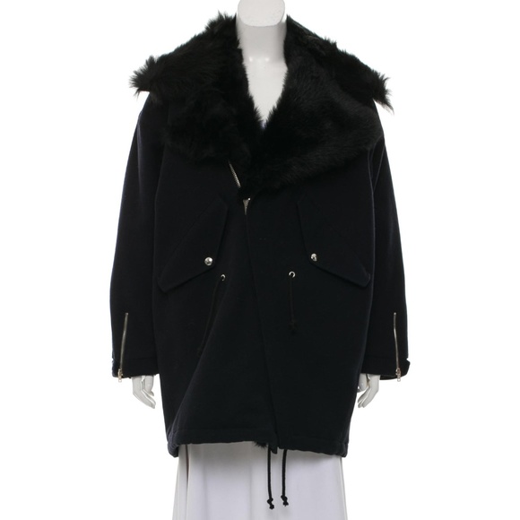 IRO Jackets & Blazers - IRO Balfred Wool Fur Trimmed Parka Coat